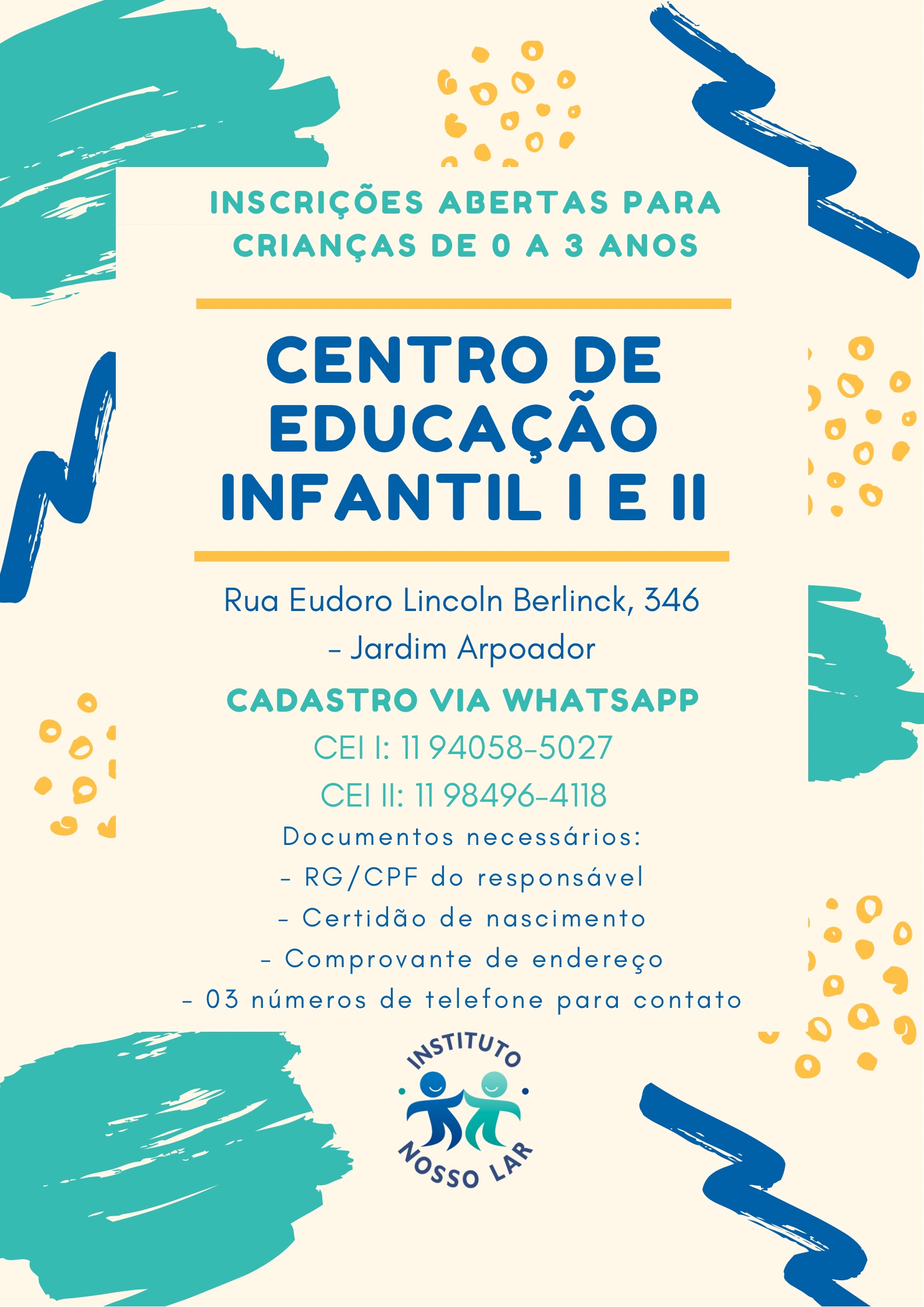 Vagas disponíveis para o CEI I e II